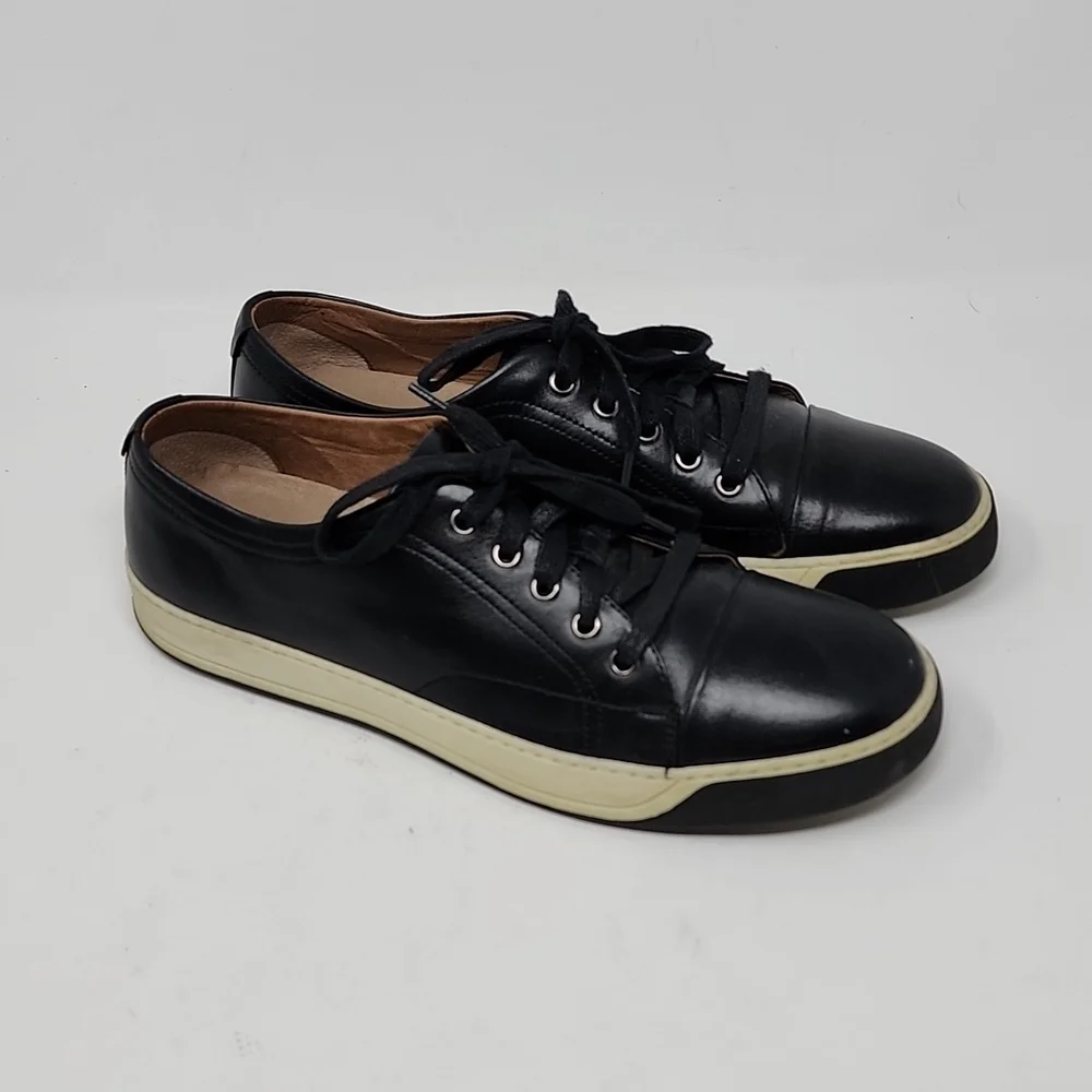 J & M Lace Up Black Leather Oxfords Men's Size 9